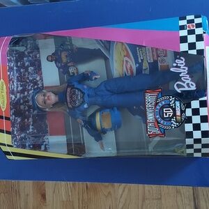 Barbie 50th anniversary Nascar.  Collector edition Nascar Barbie new  date 1998.